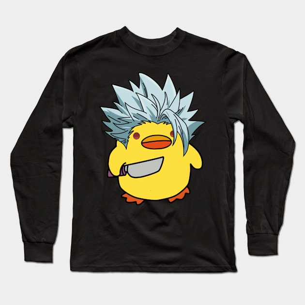 Ban, duck with knife! Long Sleeve T-Shirt by Anime Meme's